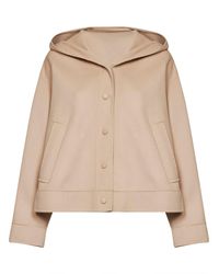 Weekend by Maxmara - Hooded Jacket Double Wool Virgin Bomber - Lyst