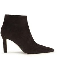 The Row - Squared Toe Nappa Leather Ankle Boots - Lyst