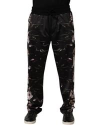 Dolce & Gabbana - Floral Print Casual Trousers - Lyst