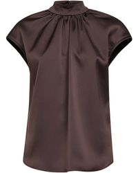 Blanca Vita - Coffee Satin Maria Top - Lyst