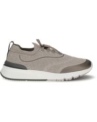 Brunello Cucinelli - Techno Cotton Knit Sneakers Runners Upper: Cotton; Sole: Rubber - Lyst