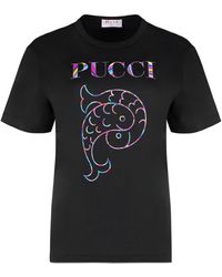 Emilio Pucci - Cotton Crew-Neck T-Shirt - Lyst