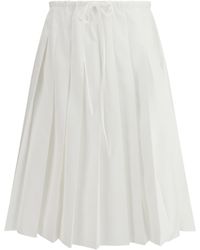 Prada - Pleated Jersey Skirt - Lyst