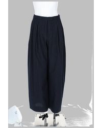 Max Mara - Trousers Ordine Pinstripe Wool Virgin - Lyst