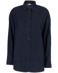 Dries Van Noten - Shirt Casio Denim Cotton Blouses - Lyst
