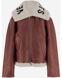 Vetements - Leather Jacket With Logo - Lyst