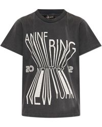 Anine Bing - T-Shirt With Logo - Lyst