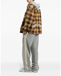 Palm Angels - Curved Logo Check Overshirt Jacket Clothing Coats - Lyst