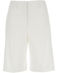 Le Plain - Bermuda Shorts With Belt Loops And Two Back Welt Pockets Cotton For - Lyst