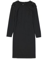 Alberta Ferretti - Knee-Length Wool Blend Dress - Lyst