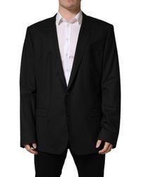 Dolce & Gabbana - Single Breasted 2 Button Suit Jacket Elastane Virgin Wool - Lyst