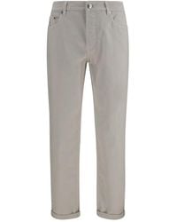 Brunello Cucinelli - White Cotton Straight - Lyst