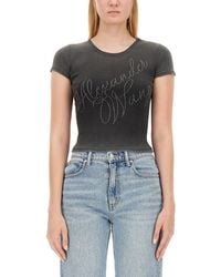 Alexander Wang - Chic T-Shirt With Unique Ombré Effect - Lyst