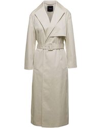 Theory - Double- Breasted Trench Coat - Lyst