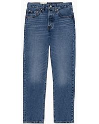Levi's - Levis 501 Crop Medium Indigo Jeans - Lyst