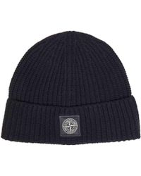 Stone Island - Ribbed Rws Geelong Wool Knit Beanie - Lyst