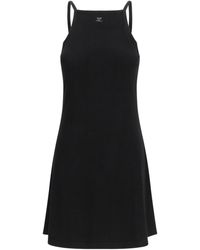 Courreges - Logo Mini Dress Viscose; Polyamide - Lyst
