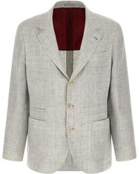 Brunello Cucinelli - Linen Blazer Clothing - Lyst