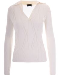 Liu Jo - Milk Patterned Sweater - Lyst