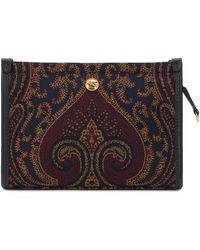 Etro - Clutch Pouch Paisley Polyester Bags - Lyst