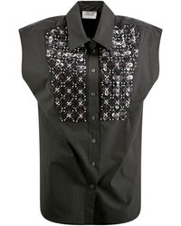P.A.R.O.S.H. - Shirt With Sequin Embroidery - Lyst