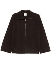Allude - Zip-Up Funnel-Neck Cardigan - Lyst