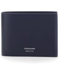 Ferragamo - 'Florence' Bi-Fold Wallet With Logo Lettering On The Front - Lyst
