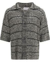 Roberto Collina - Mouliné Texture Knit Shirt Cotton; Polyamide - Lyst