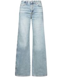 7 For All Mankind - Wide-Leg Light Wash Denim Jeans - Lyst