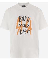 44 Label Group - Cotton T-Shirt With Logo Print T-Shirts - Lyst
