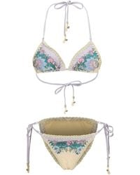 Zimmermann - Indra Crochet Detail Bikini Polyamide; Elastane Swimwear - Lyst