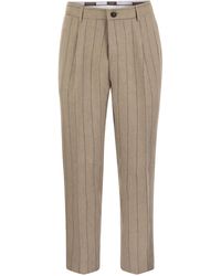 Peserico - Pure Linen Chino Trousers - Lyst