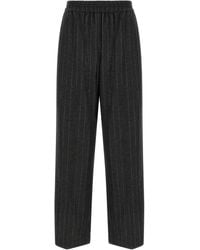 Brunello Cucinelli - Brunello Cucinelli Pinstriped Virgin Wool & Cashmere Trousers - Lyst