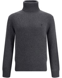 Ami Paris - Pull Col Roule Ami De Coeur - Lyst