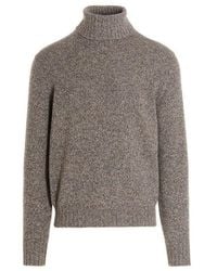 Brunello Cucinelli - Gray Cashmere Sweater - Lyst