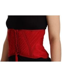 Dolce & Gabbana - Elegant Silk Corset Belt Top - Lyst
