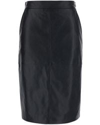 Max Mara - Skirt Timore Leather Lamb - Lyst