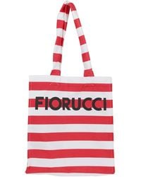 Fiorucci - Striped Logo Print Nylon Tote Bag - Lyst