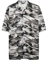 Balenciaga - Camouflage Print Shirt - Lyst