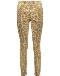 Burberry - Leopard Print Skinny Jeans - Lyst