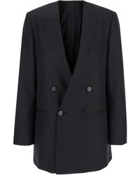 Philosophy Di Lorenzo Serafini - Double-Breasted Tropical Wool Blazer - Lyst