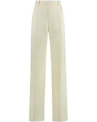 Bottega Veneta - Linen Trousers With Back Welt Pocket For - Lyst