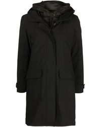 Woolrich - Mid-length Hooded Coat - Lyst