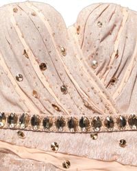 Dolce & Gabbana - Nude Embellished Strapless Evening Gown Dress - Lyst