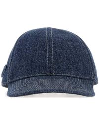 Prada - Denim Solid Baseball Hat - Lyst