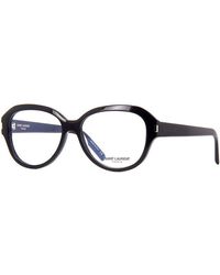 Saint Laurent - Eyeglasses Oval Full Rim, Transparent Frame And Clear Demo Lenses Lens Sl411004 - Lyst