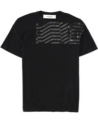 Golden Goose - T-Shirt With Flag Print Cotton T-Shirts - Lyst