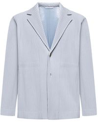 Homme Plissé Issey Miyake - Single-Breasted V-Neck Blazer - Lyst