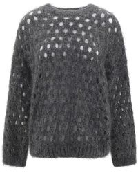 Brunello Cucinelli - Perforated Sequins Sweater - Lyst
