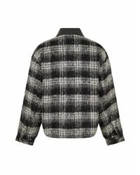 Represent - Logo Flannel Check Overshirt Jacket Coat - Lyst
